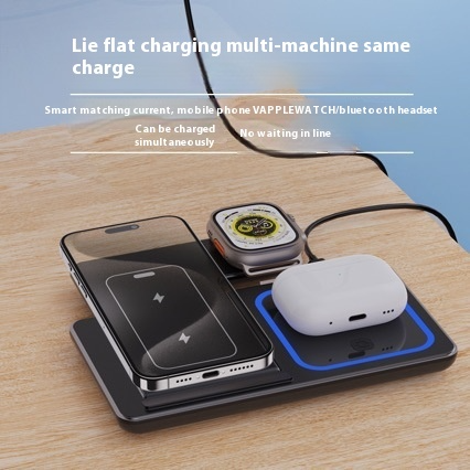 DG Voltivo Foldable 3-in-1 Wireless Charging Station with Night Light